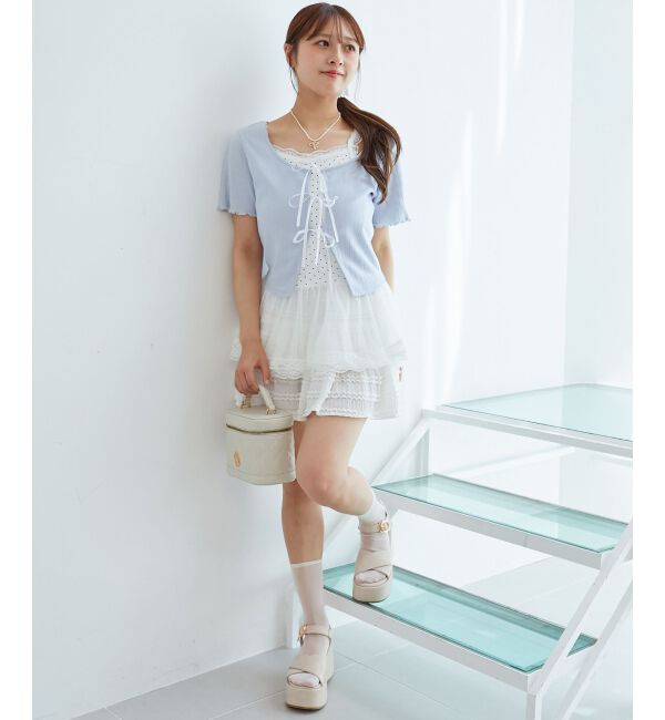  「ペプラムキャミセットカットカーデ」|カーディガン|