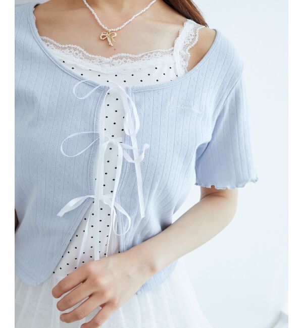  「ペプラムキャミセットカットカーデ」|カーディガン|