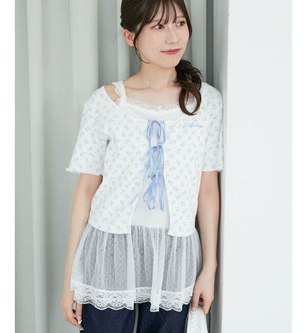  「ペプラムキャミセットカットカーデ」|カーディガン|