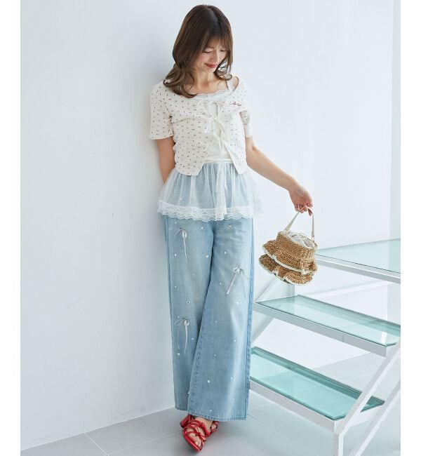  「ペプラムキャミセットカットカーデ」|カーディガン|