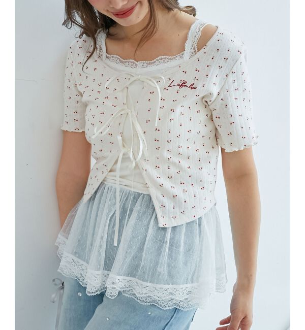  「ペプラムキャミセットカットカーデ」|カーディガン|