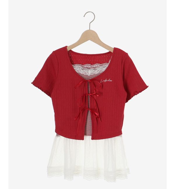  「ペプラムキャミセットカットカーデ」|カーディガン|