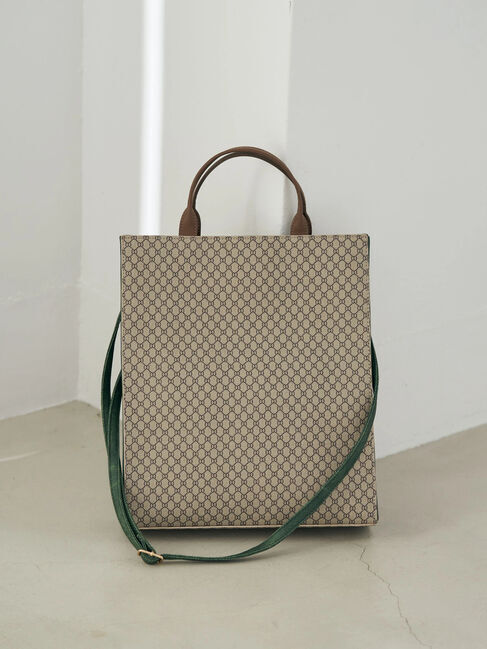 earth music&ecology「キューブショルダートート」|ハンドバッグ|ベージュ