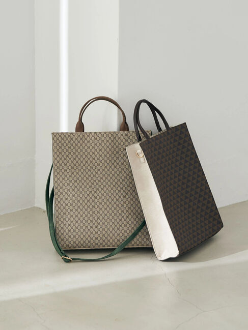 earth music&ecology「キューブショルダートート」|ハンドバッグ|