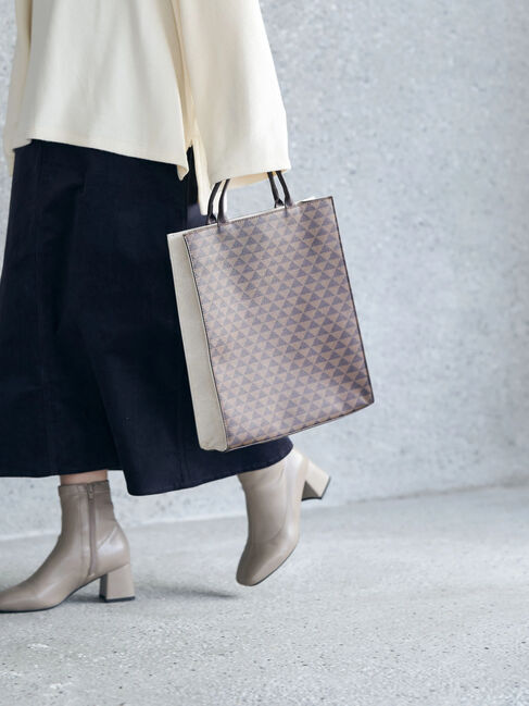 earth music&ecology「キューブショルダートート」|ハンドバッグ|