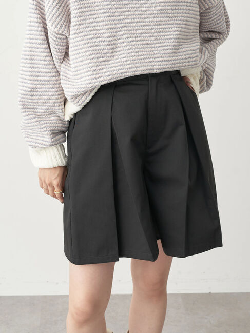 earth music&ecology「タックハーフパンツ」|その他|ブラック