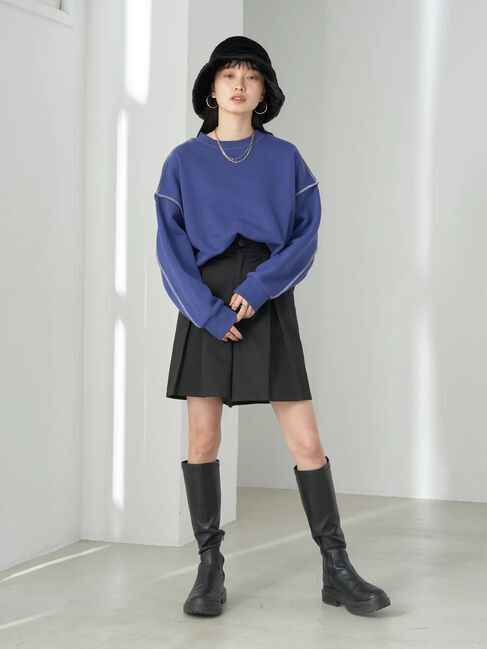 earth music&ecology「配色ステッチウラキモウプルオーバー」|Tシャツ・カットソー|