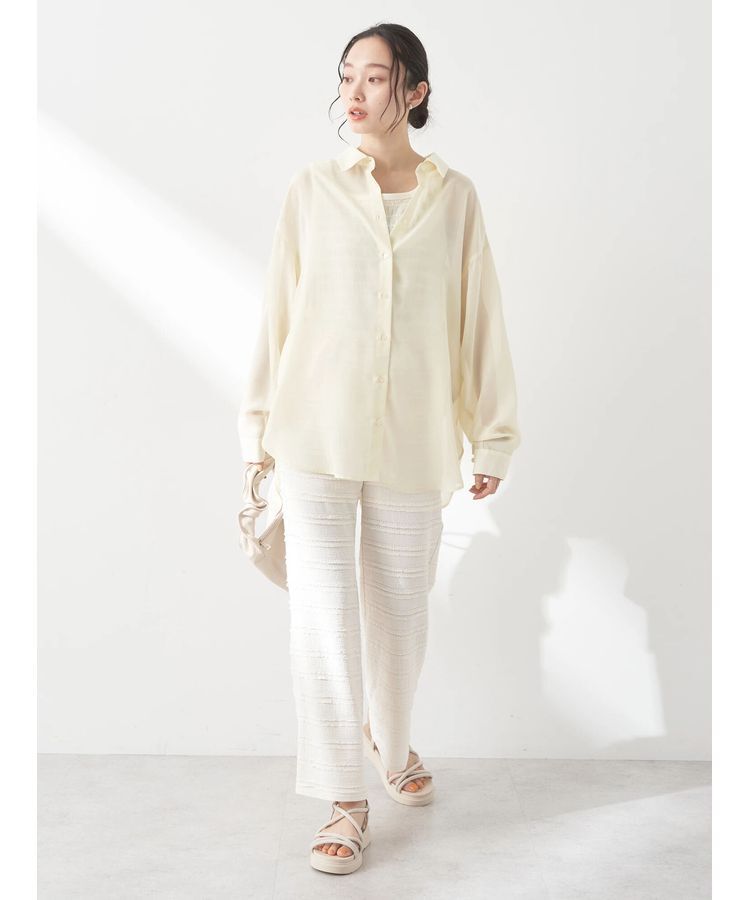 earth music&ecology「バックレースアップシャツ」|シャツ・ブラウス|