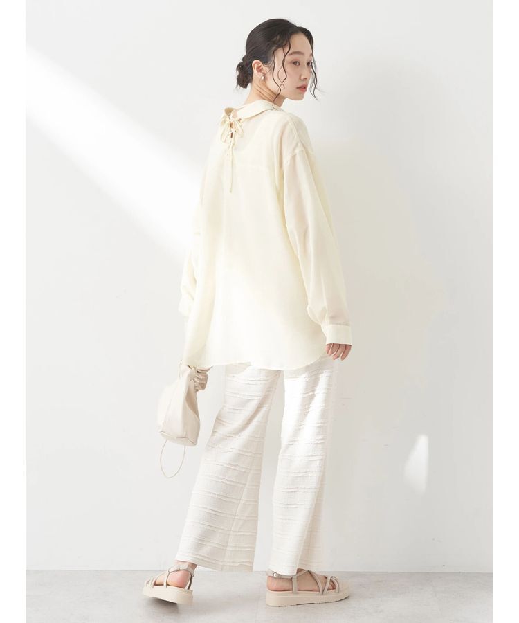 earth music&ecology「バックレースアップシャツ」|シャツ・ブラウス|