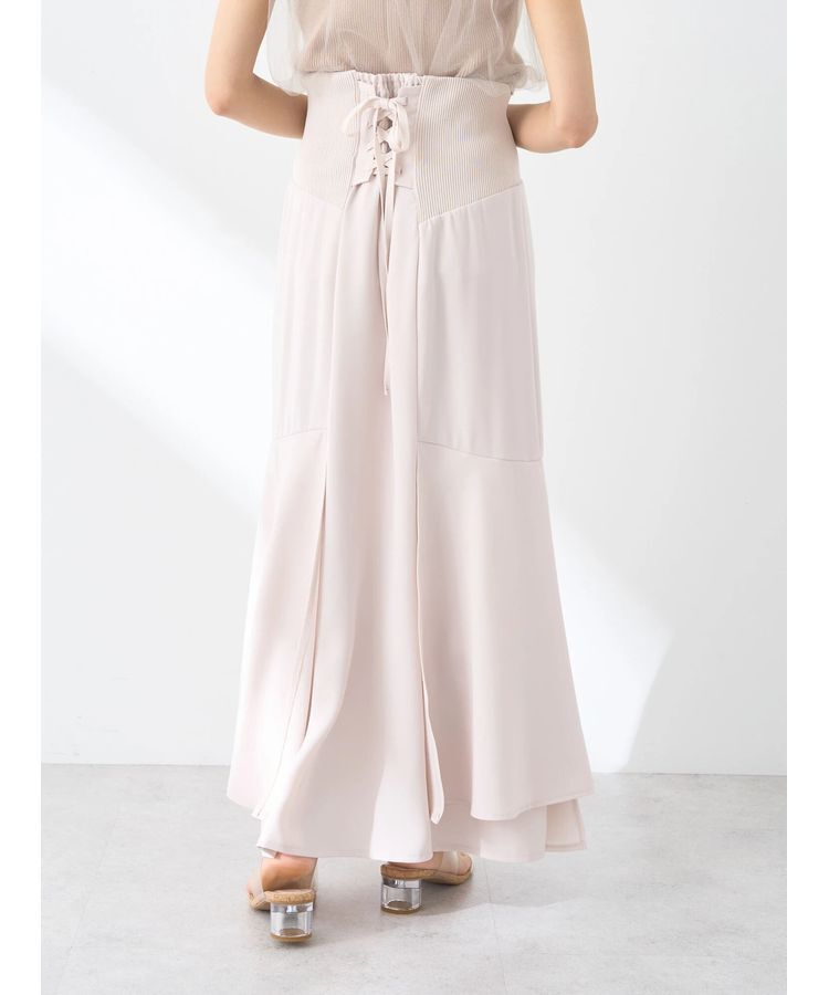 earth music&ecology「サイドリブ切替バックレースアップスカート」|スカート|