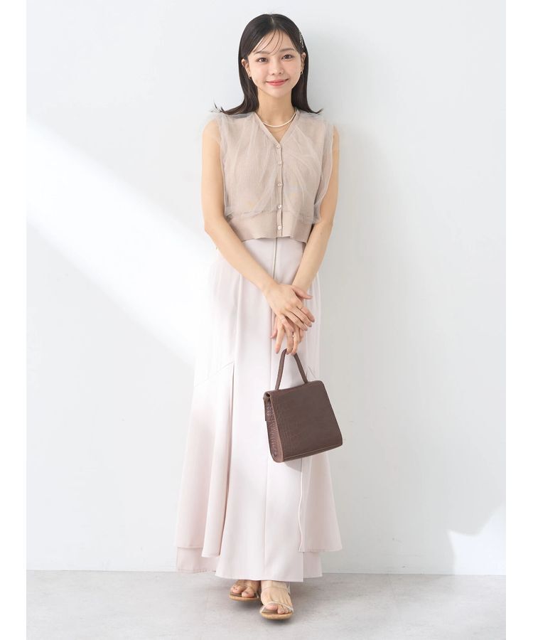 earth music&ecology「サイドリブ切替バックレースアップスカート」|スカート|