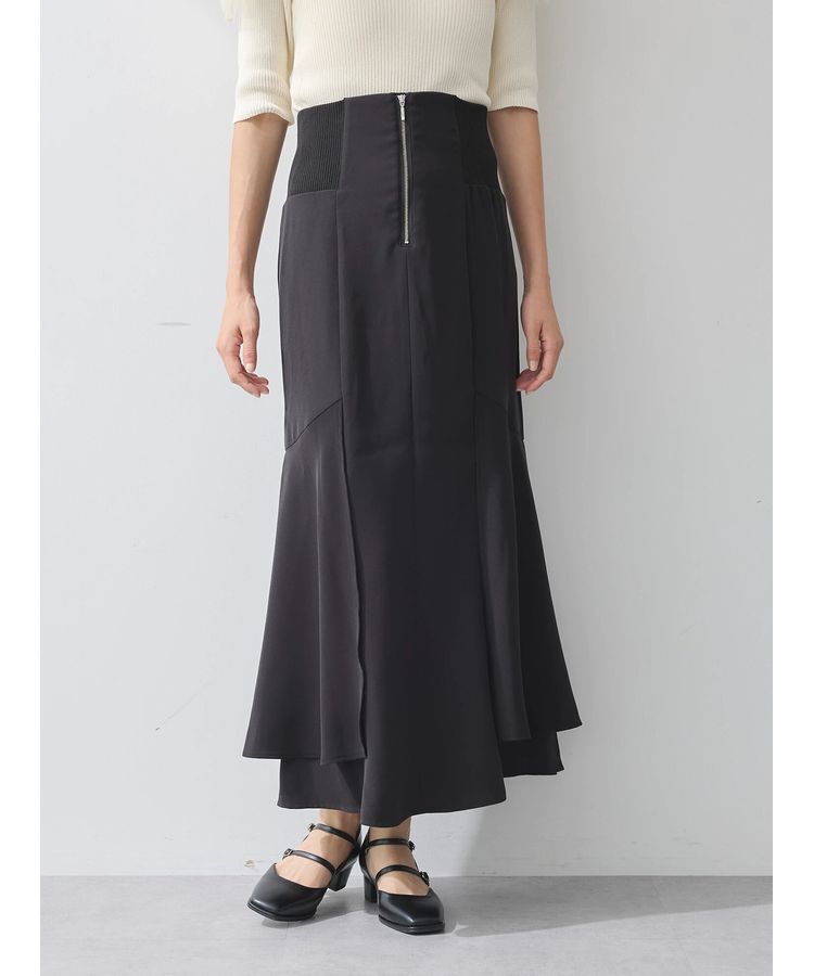 earth music&ecology「サイドリブ切替バックレースアップスカート」|スカート|