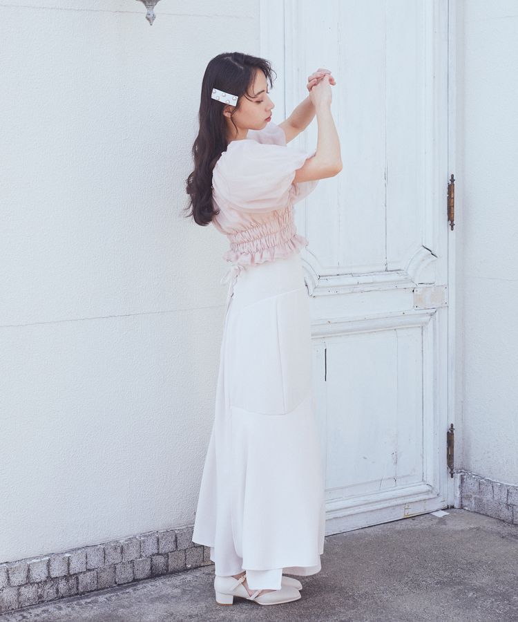 earth music&ecology「サイドリブ切替バックレースアップスカート」|スカート|