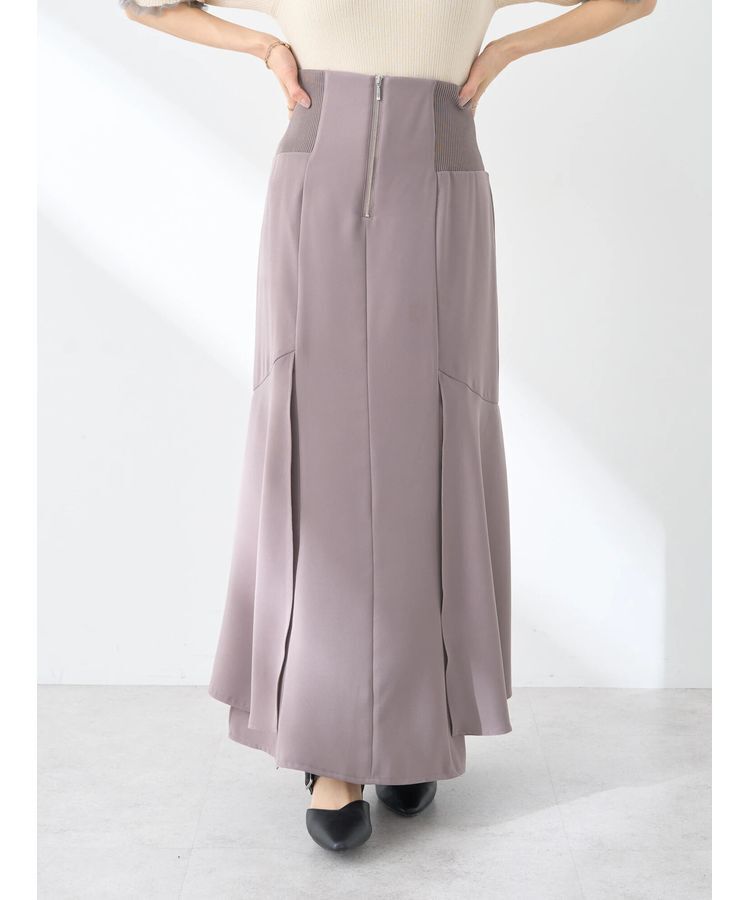 earth music&ecology「サイドリブ切替バックレースアップスカート」|スカート|Khaki