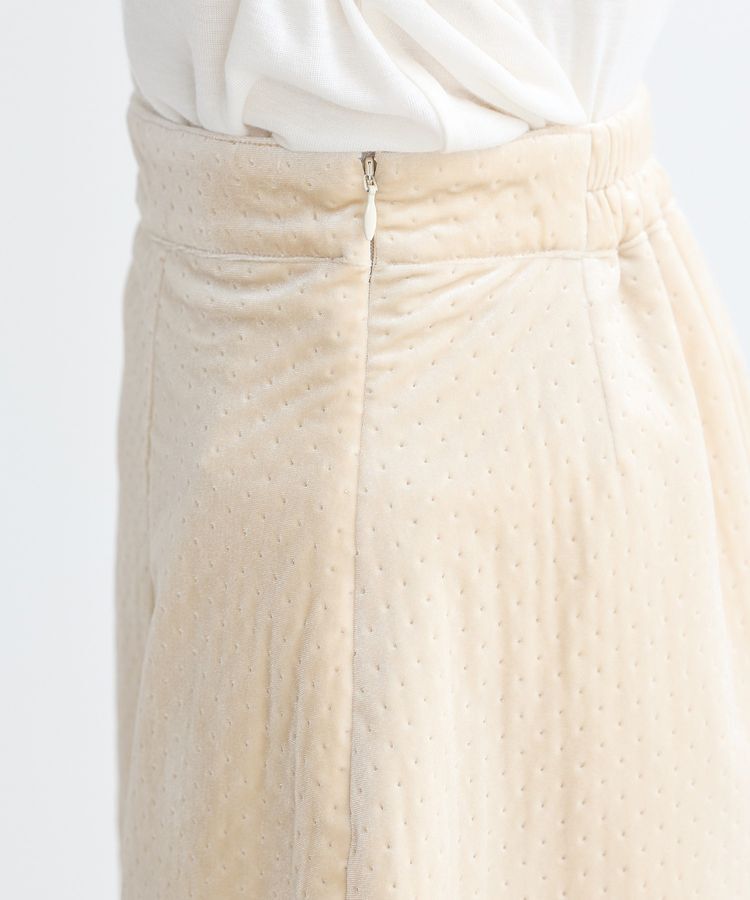 earth music&ecology「ベロアドットミニスカート」|タイト|