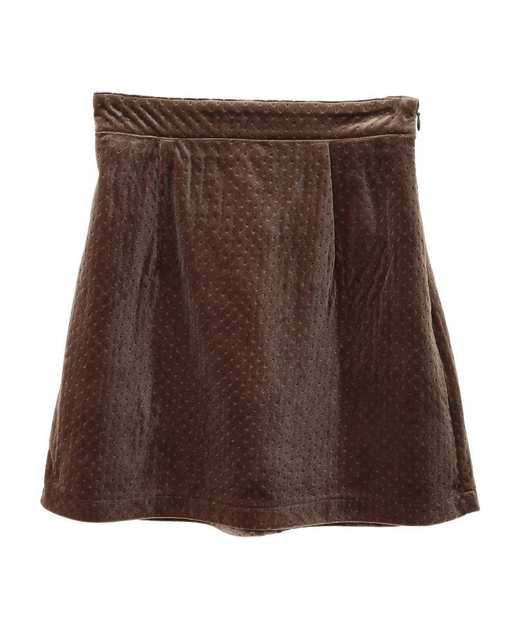 earth music&ecology「ベロアドットミニスカート」|タイト|