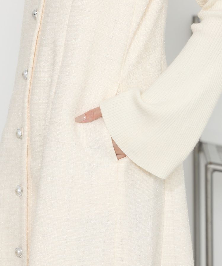 earth music&ecology「ツイードミニワンピース」|ジャンパースカート|