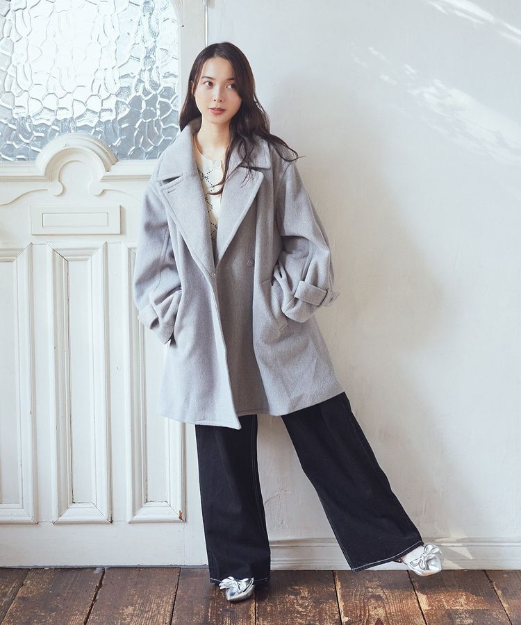 earth music&ecology「モノグラムコンパクトニットカーディガン」|カーディガン|