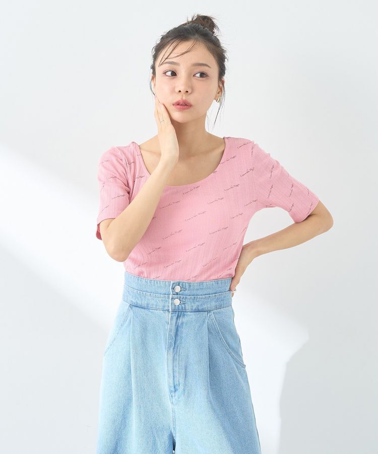 earth music&ecology「メッセージロゴコンパクトプルオーバー」|Tシャツ・カットソー|