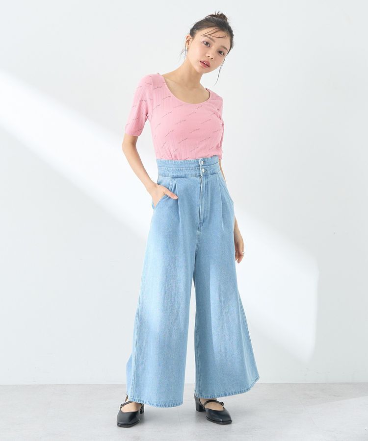 earth music&ecology「メッセージロゴコンパクトプルオーバー」|Tシャツ・カットソー|