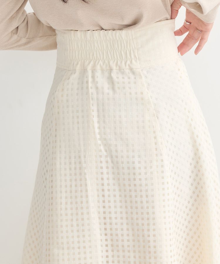 earth music&ecology「シアーチェックスカート」|フレア|