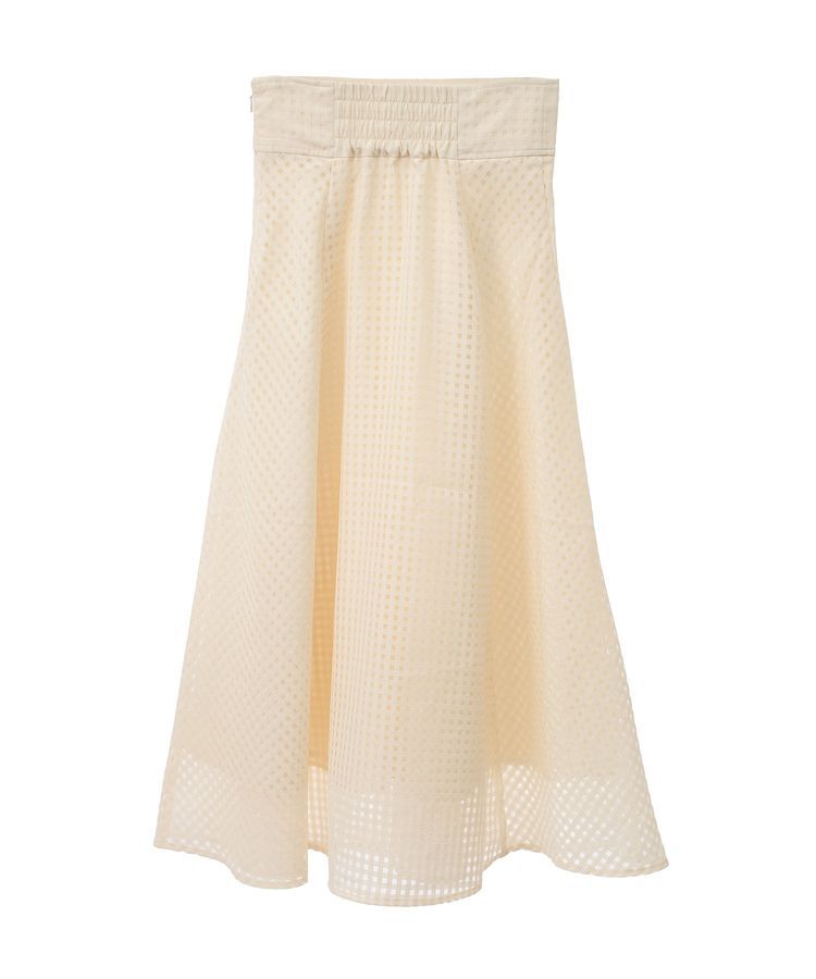 earth music&ecology「シアーチェックスカート」|フレア|