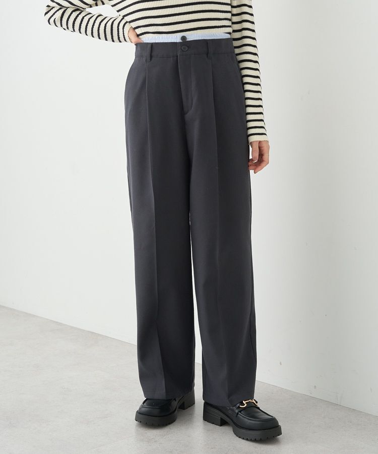 earth music&ecology「ダブルウエストデザインパンツ」|その他|Gray