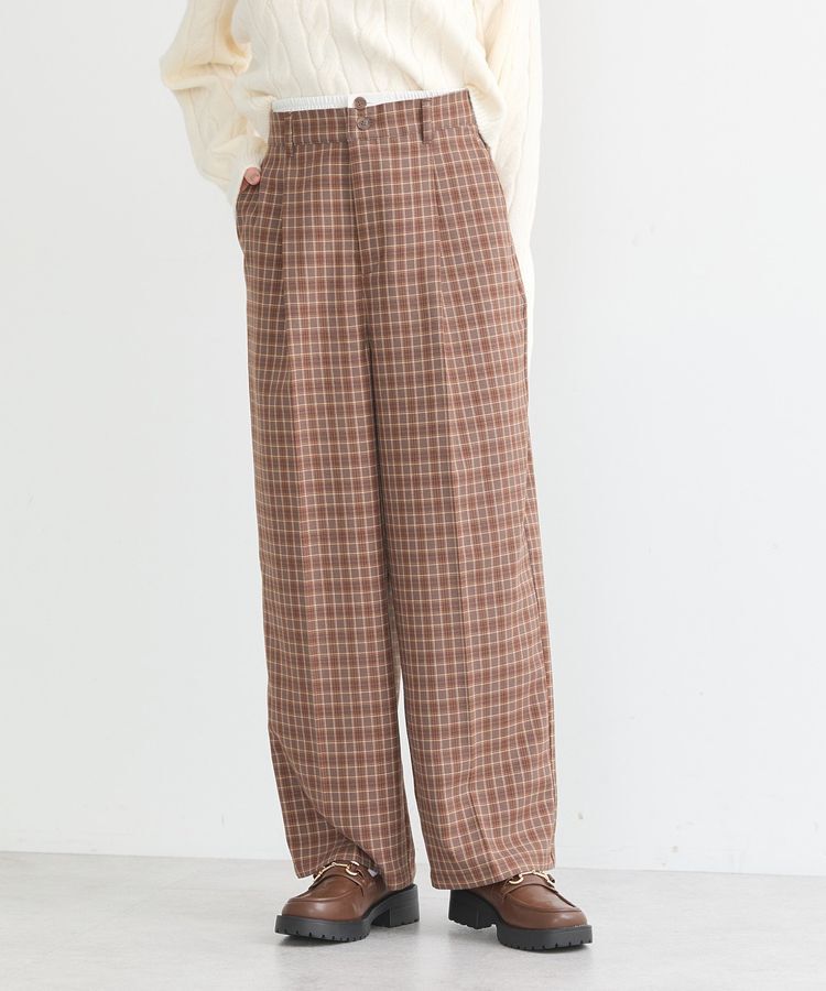 earth music&ecology「ダブルウエストデザインパンツ」|その他|