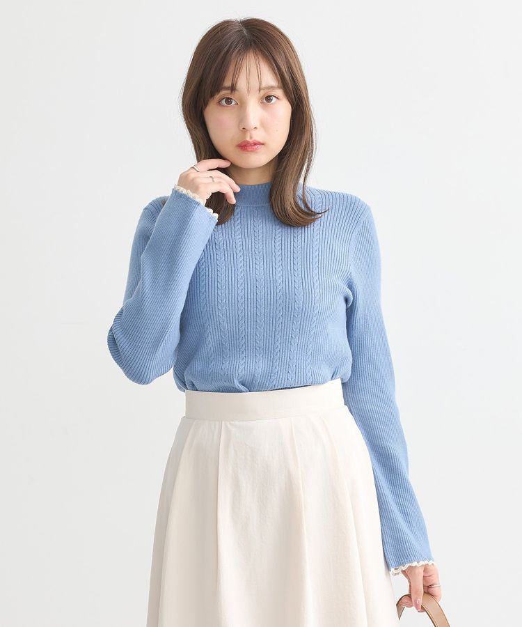 earth music&ecology「ナローケーブルプルオーバー」|ニット・セーター|