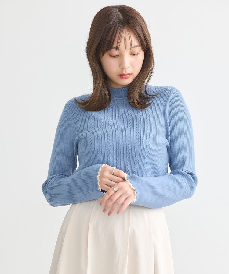 earth music&ecology「ナローケーブルプルオーバー」|ニット・セーター|