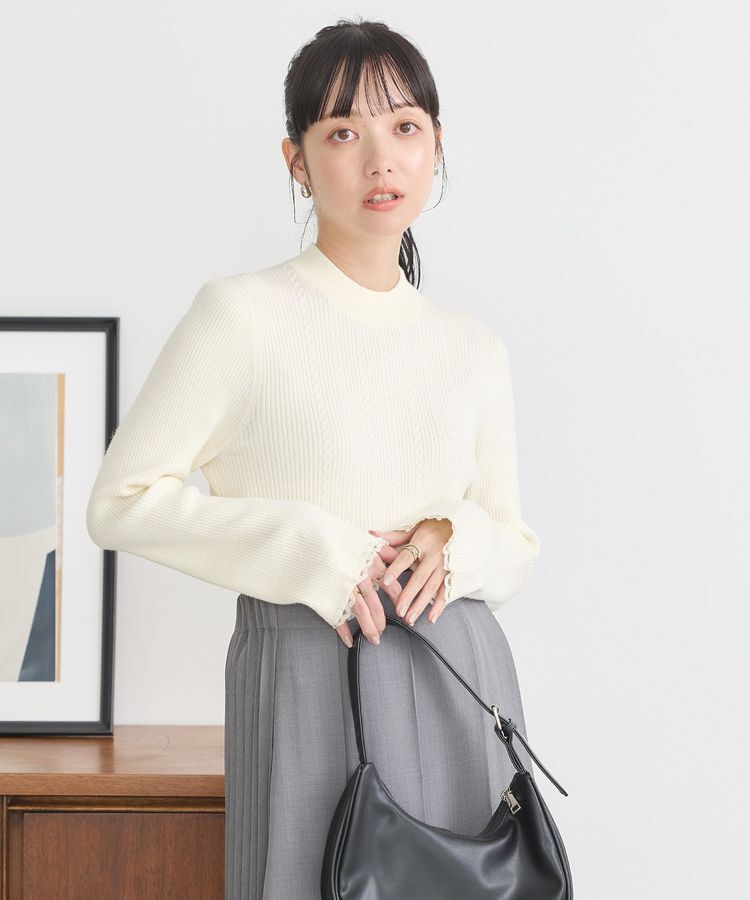 earth music&ecology「ナローケーブルプルオーバー」|ニット・セーター|