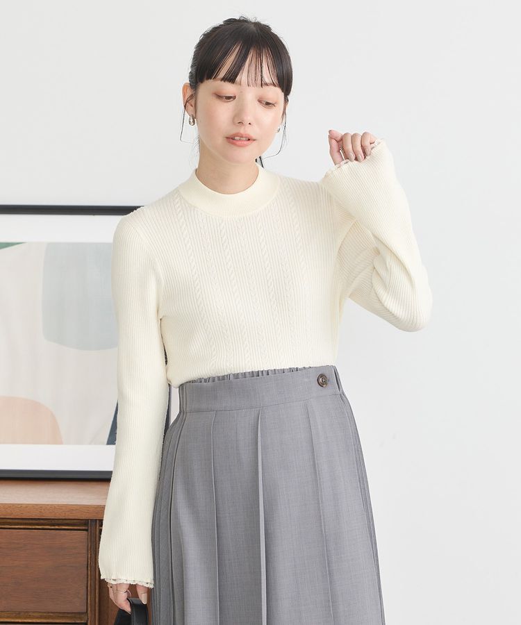 earth music&ecology「ナローケーブルプルオーバー」|ニット・セーター|