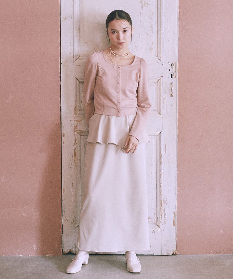 earth music&ecology「パネルライン前開きコンパクトカーディガン」|カーディガン|