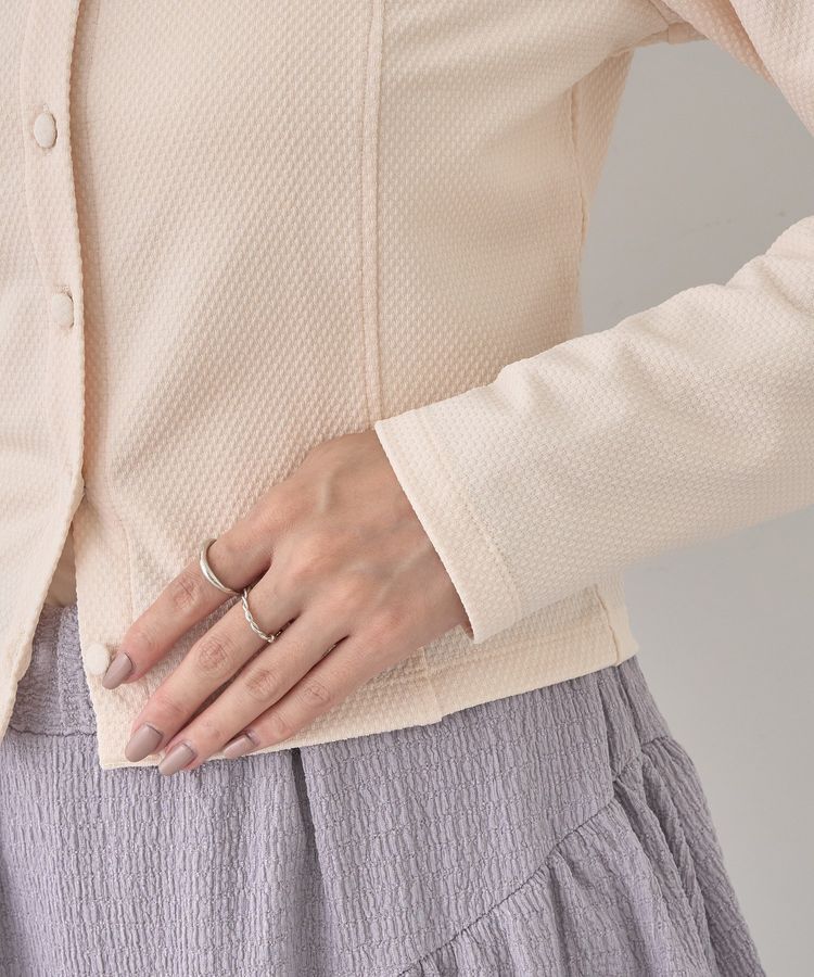 earth music&ecology「パネルライン前開きコンパクトカーディガン」|カーディガン|