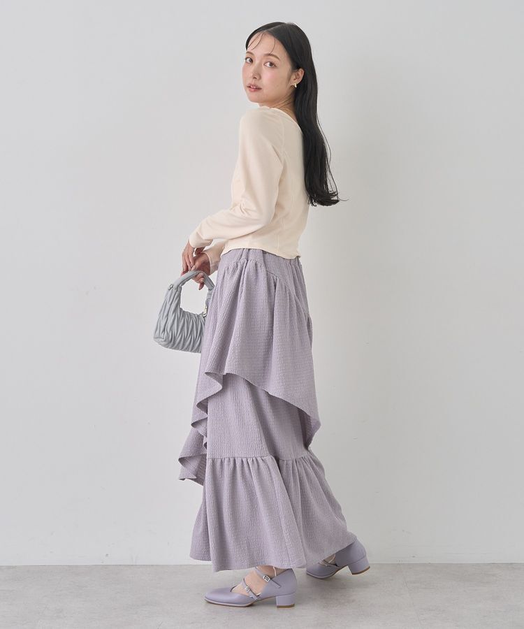 earth music&ecology「パネルライン前開きコンパクトカーディガン」|カーディガン|