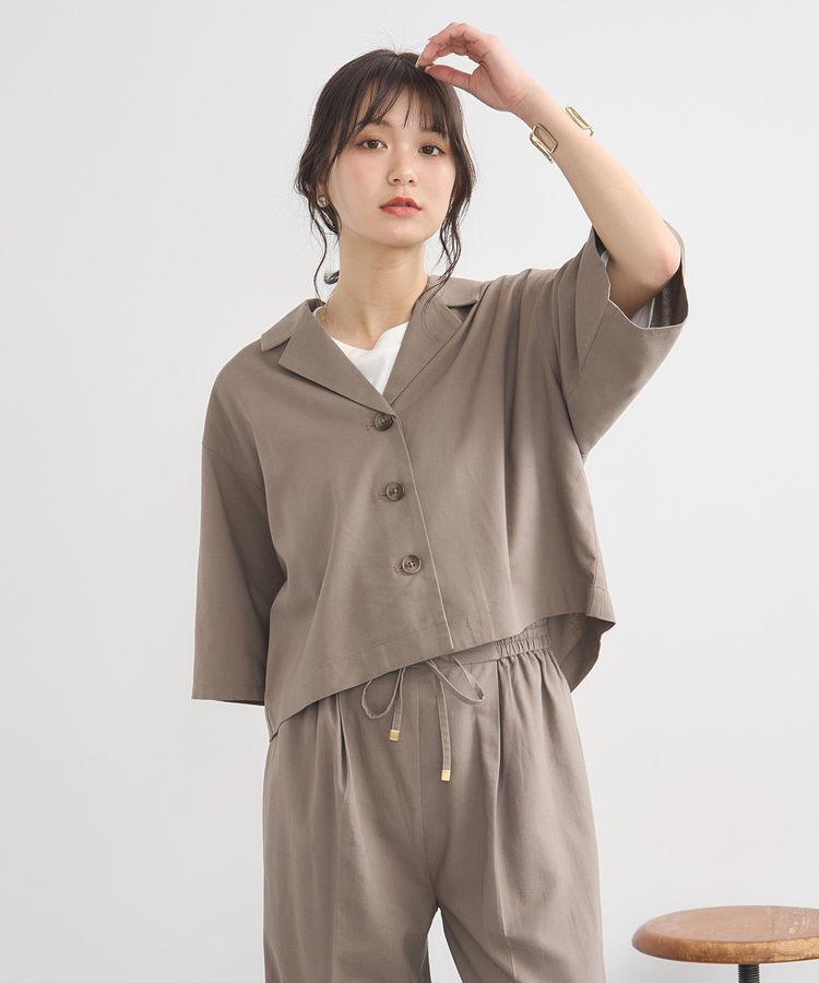 earth music&ecology「リラックスシャツジャケット / リネン混」|テーラードジャケット|