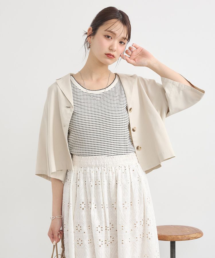 earth music&ecology「リラックスシャツジャケット / リネン混」|テーラードジャケット|