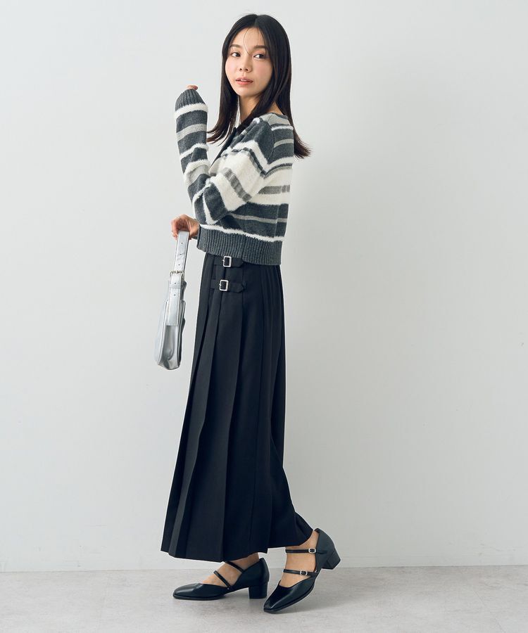 earth music&ecology「サイドバックルプリーツスカート」|スカート|