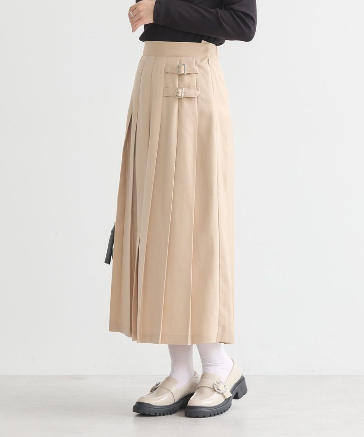earth music&ecology「サイドバックルプリーツスカート」|スカート|