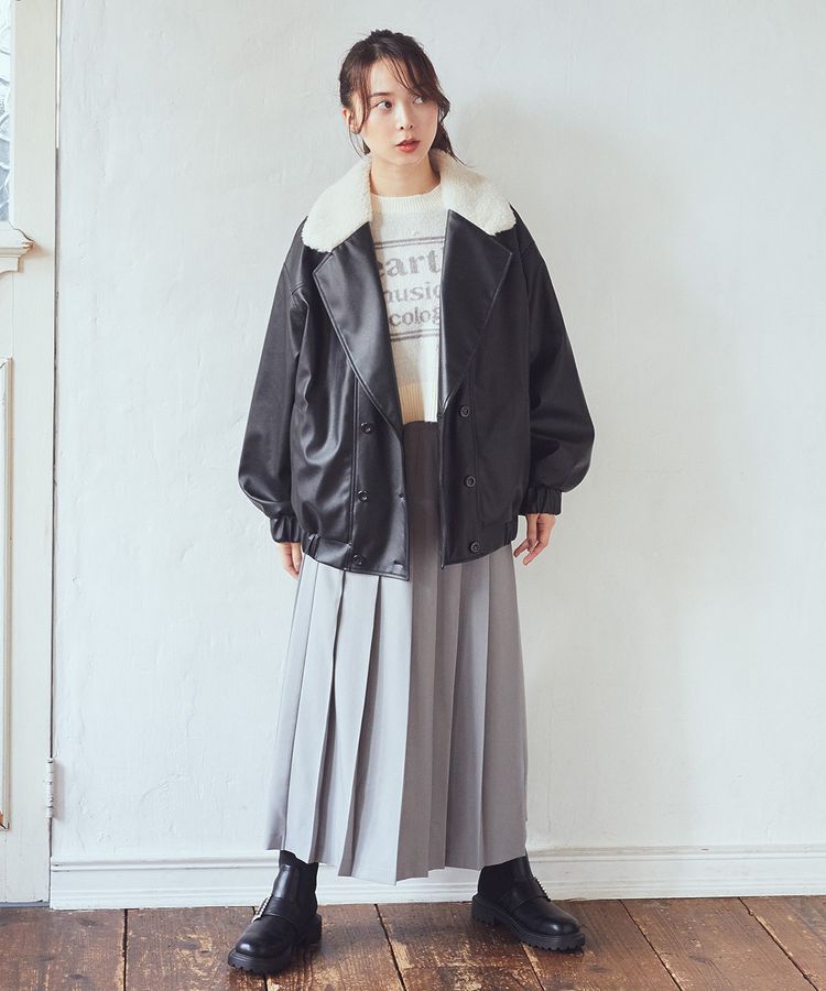 earth music&ecology「サイドバックルプリーツスカート」|スカート|