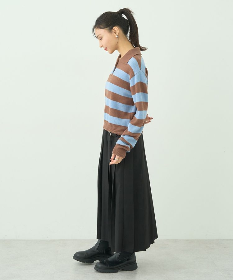 earth music&ecology「サイドバックルプリーツスカート」|スカート|