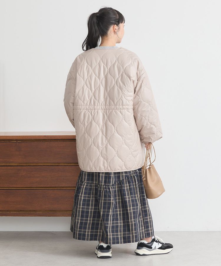 earth music&ecology「キルティングハーフコート」|ブルゾン・スタジャン|