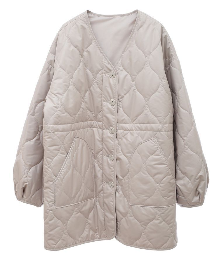 earth music&ecology「キルティングハーフコート」|ブルゾン・スタジャン|