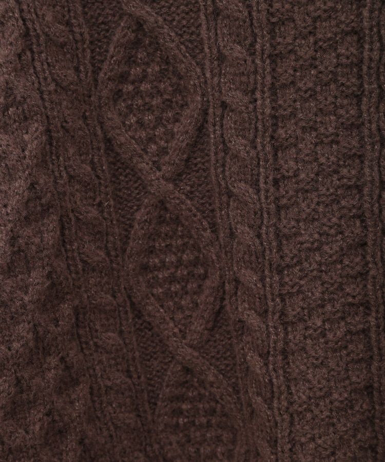 earth music&ecology「衿付きケーブルニットカーディガン」|カーディガン|