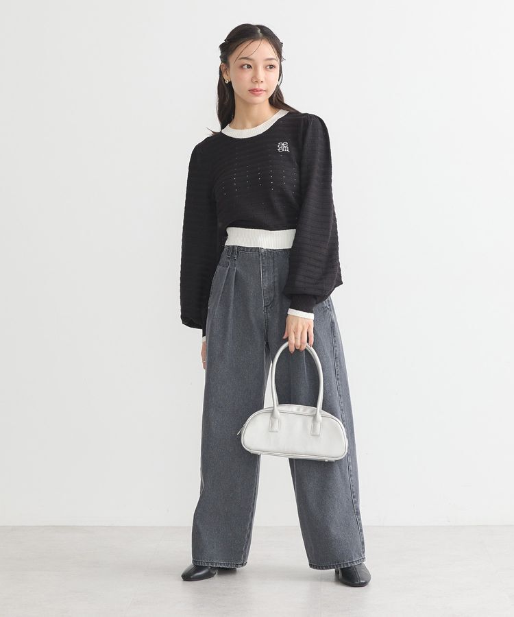 earth music&ecology「配色バックリボンプルオーバー」|ニット・セーター|