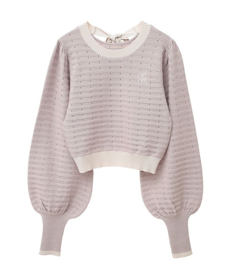 earth music&ecology「配色バックリボンプルオーバー」|ニット・セーター|