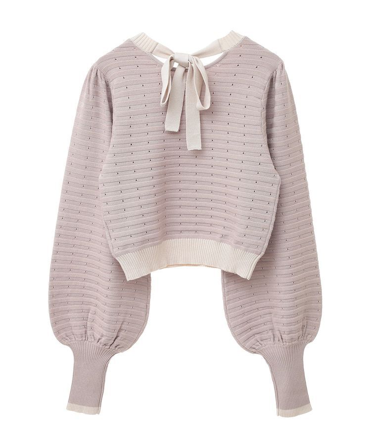 earth music&ecology「配色バックリボンプルオーバー」|ニット・セーター|