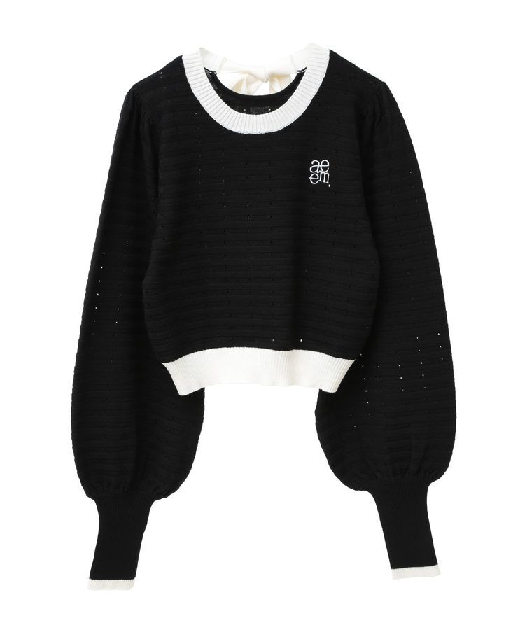 earth music&ecology「配色バックリボンプルオーバー」|ニット・セーター|