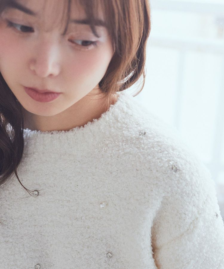 earth music&ecology「ブークレービジュープルオーバー」|ニット・セーター|