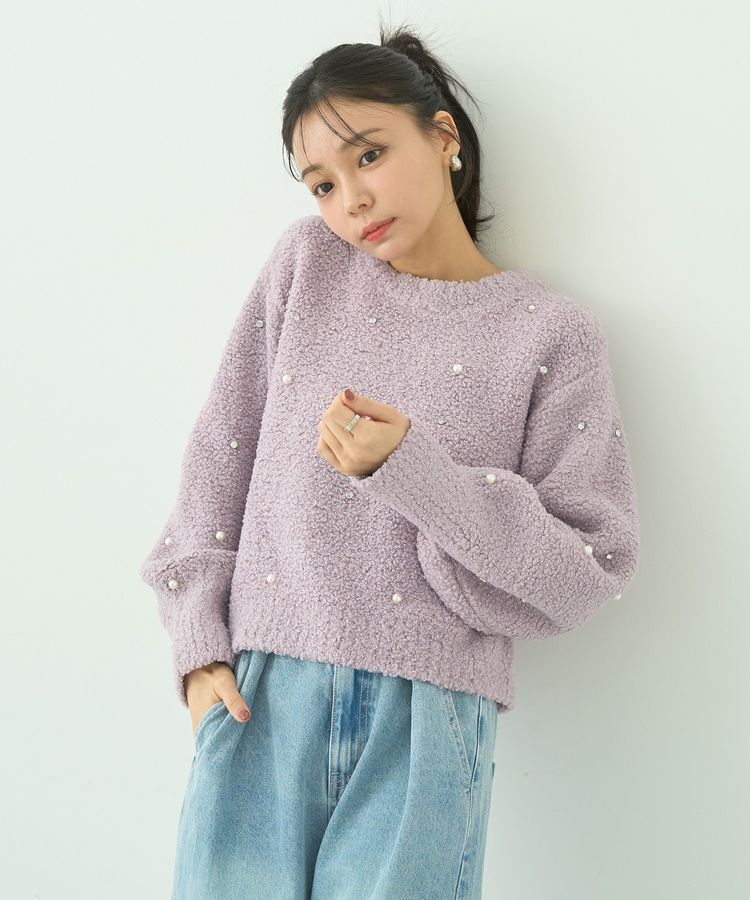 earth music&ecology「ブークレービジュープルオーバー」|ニット・セーター|